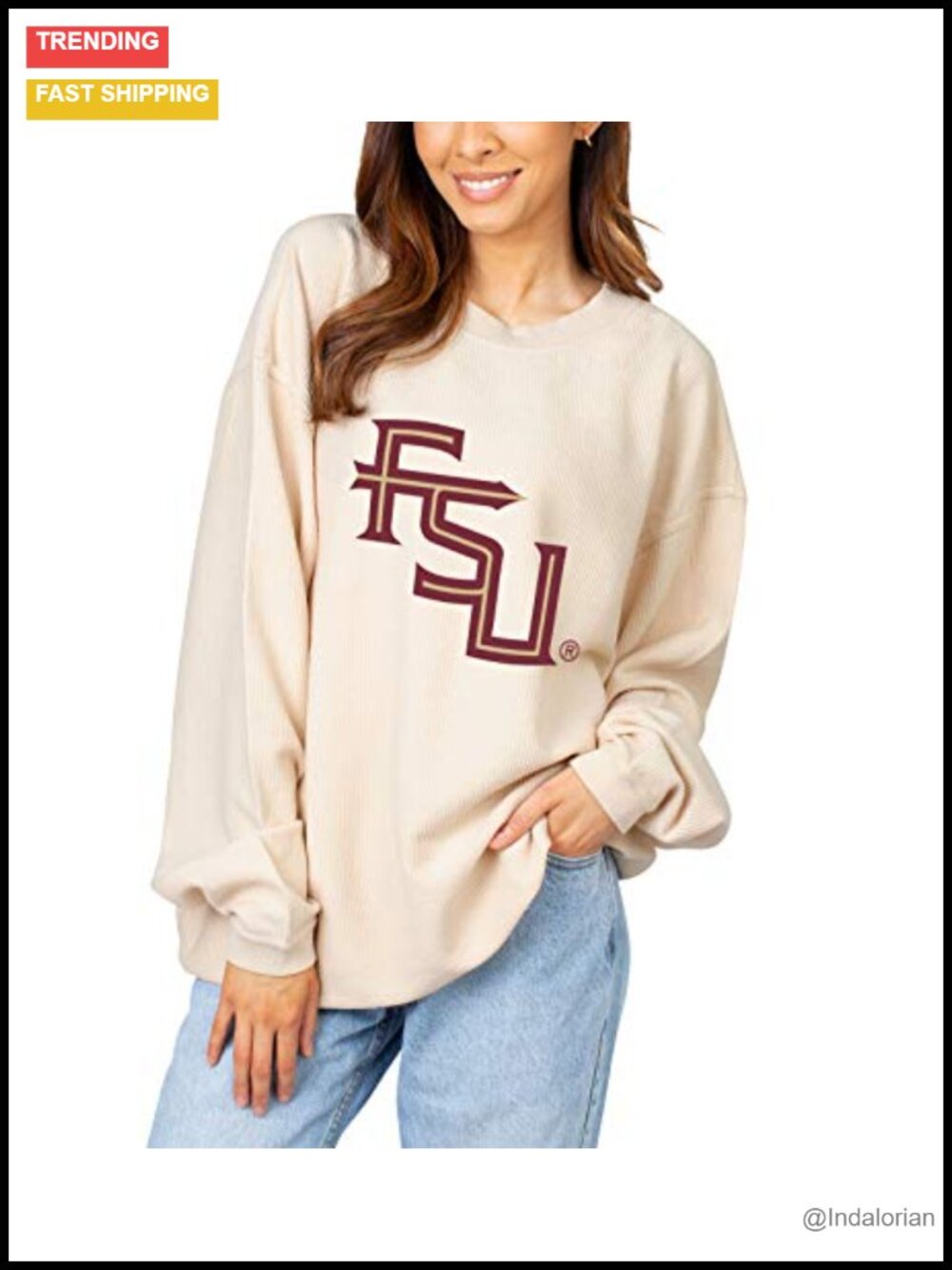Corded Crew Sweatshirt Super Soft Cotton Pullover